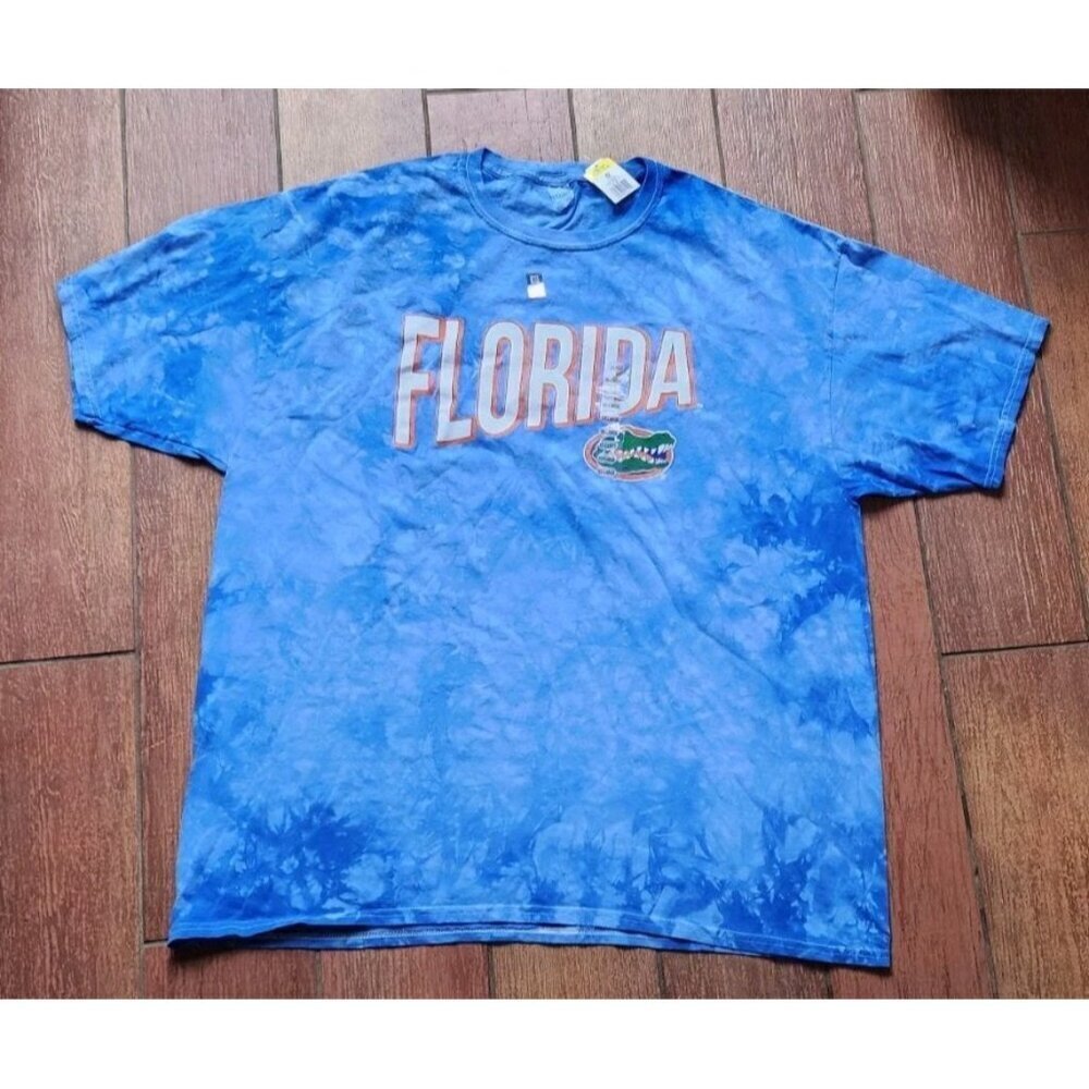 University of Florida Gators College Graphic T-Shirt Size 2XL Tie Die Hanes NEW - Picture 2 of 7